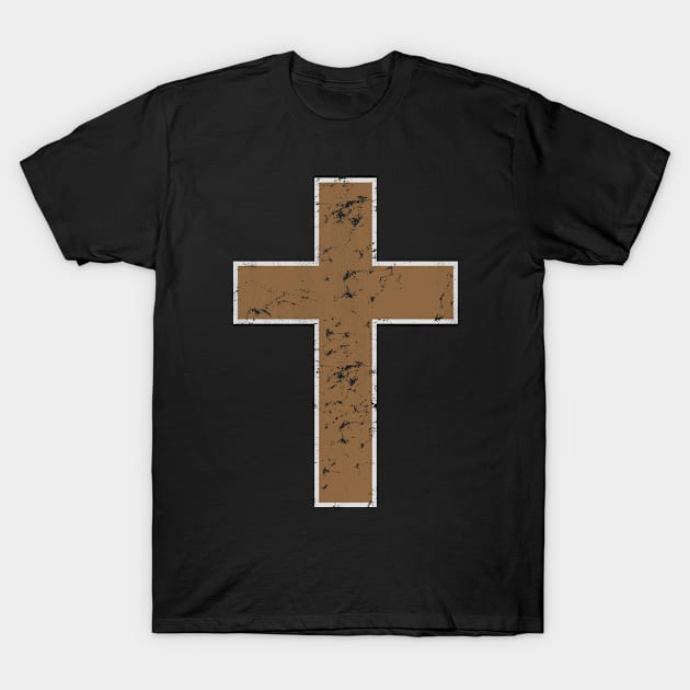 Crucifix Distressed Cross Religious Christian Catholic Protestant Symbol Believer T-Shirt by SeaLAD